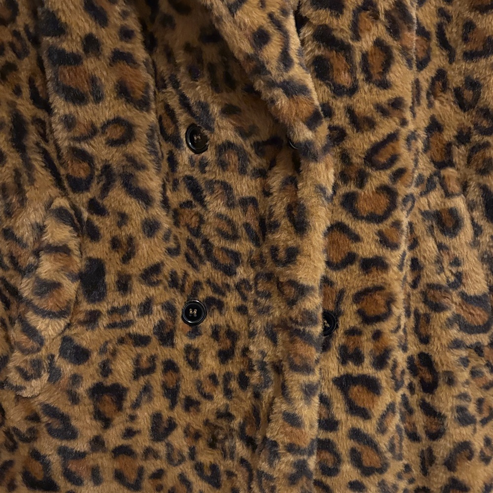SHEIN Leopard Print Teddy Coat - Picture 3 of 5